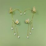 Rose Butterfly Non-Piercing Earrings Set (Both Ears ) - Image 2