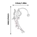 Big Butterfly Non-Piercing Earrings Set  ( Both Ears ) - Image 5