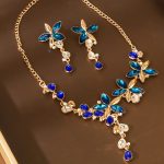 Blue Flower Earrings & Necklace Set 💙 - Image 3