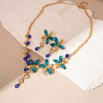 Blue Flower Earrings & Necklace Set 💙 - Image 2
